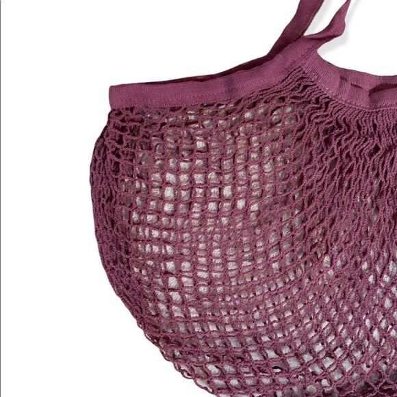 NWT Wool + Pepper Co. Reusable Cotton Mesh Tote Bag - Picture 2 of 2